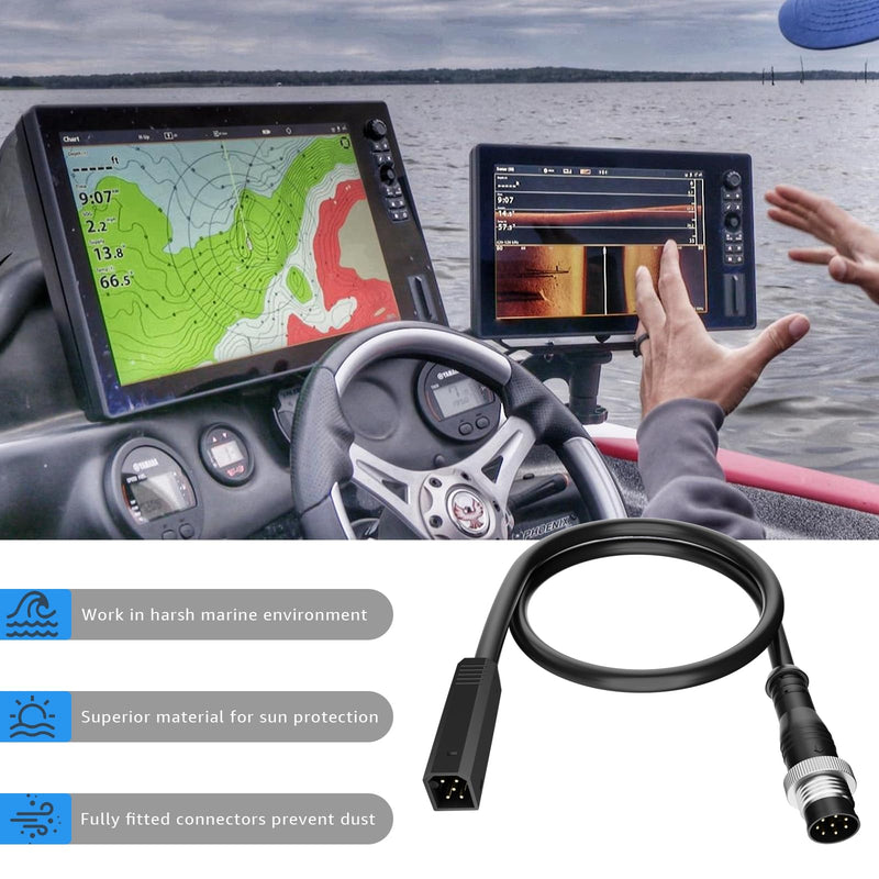 720074-12 AS EC QDE Ethernet Dongle Adapter Cable for Humminbird Helix Fish | Compatible with Humminbird Fish Finders HELIX 7/HELIX 8/HELIX 9/HELIX 10/HELIX 12,and HELIX 15 Models