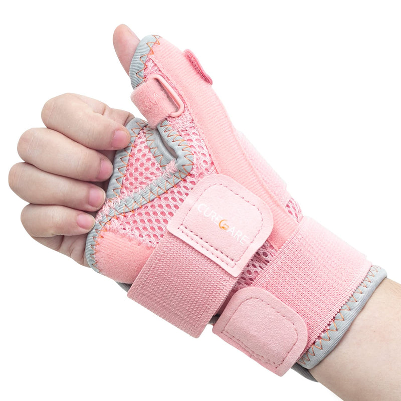 New Upgraded Thumb Splint for Right & Left Hand, Reversible Thumb Brace for Arthritis Pain And Support, Thumb Stabilizer for Sprains, Tendonitis Relief, One Size Fits Any Hand (Pink) Pink