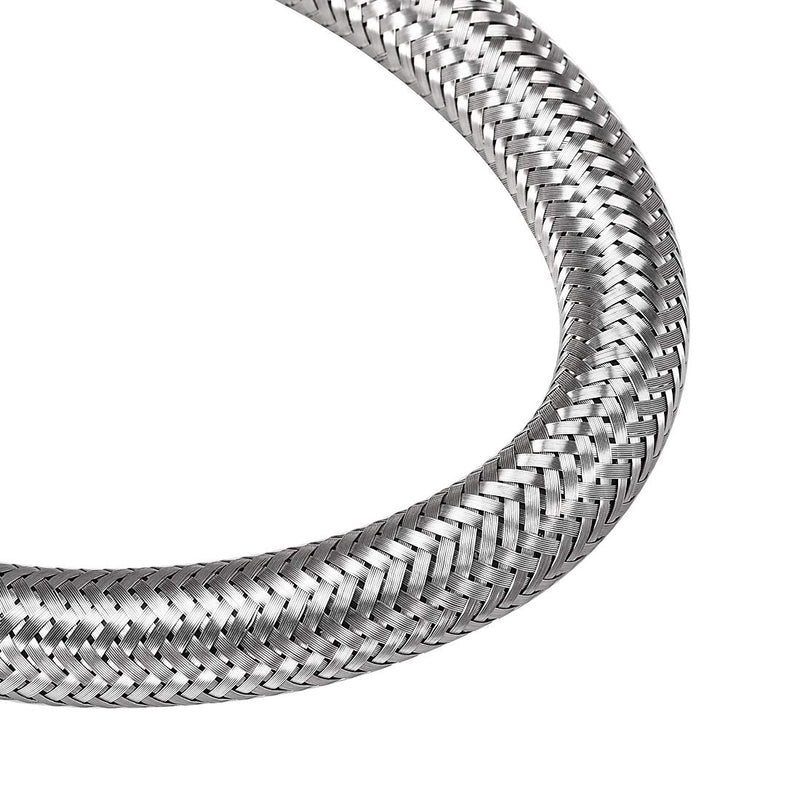 uxcell Faucet Supply Line Connector 1/2 BSP Female x 1/2 BSP Male 8 Inch Length 304 Stainless Steel Hose