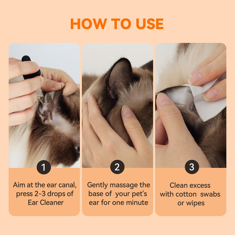 PUAINTA Dog Ear Cleaner, Natural Dog Ear Drops and Infection Treatment, Quantum Silver Dog Ear Cleaning Solution for Itching, Irritation & Wax Build-Up,1oz 1 oz