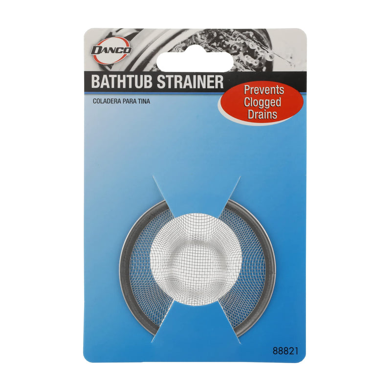 Danco 88821 2-3/4-Inch Tub Mesh Strainer, Stainless Steel, Silver Tub Strainer
