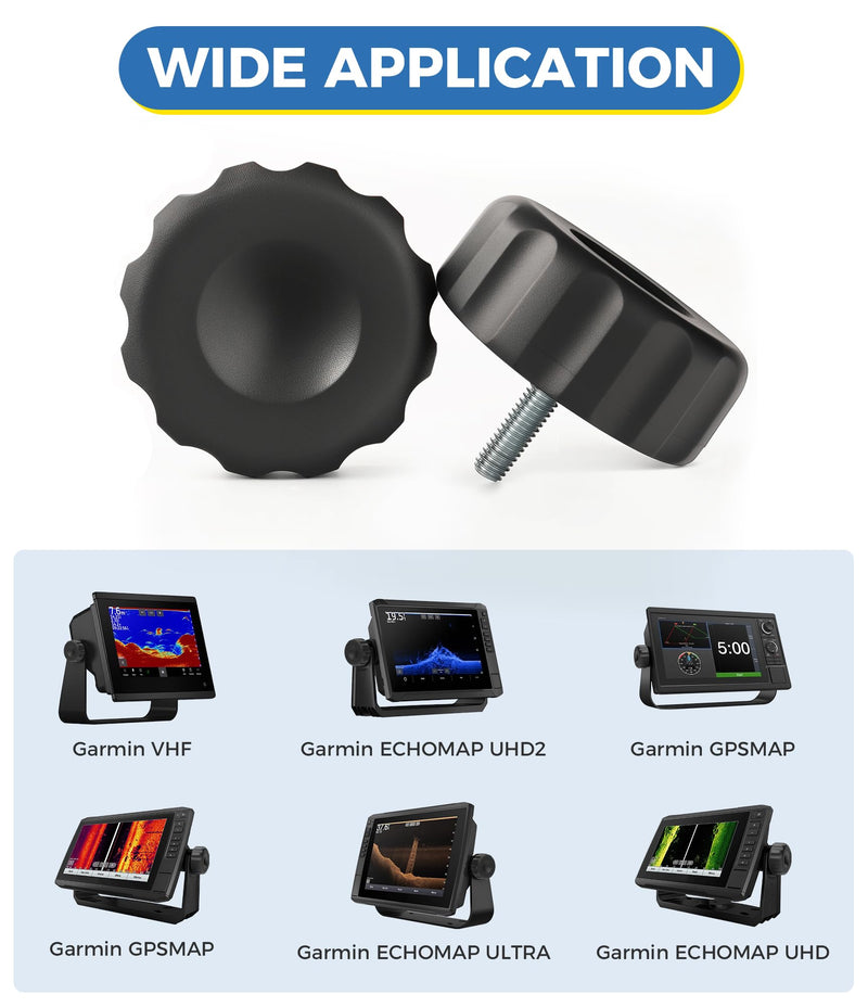 Mount Knobs for Garmin Bail Mount,2 Pack,Durable Superior PP Materials Replace Knob Compatible with Garmin Echomap, VHF Gpsmap, HDS, Elite，f/7xx Series，f/GPSMAP® 7x3 Series(2pcs)