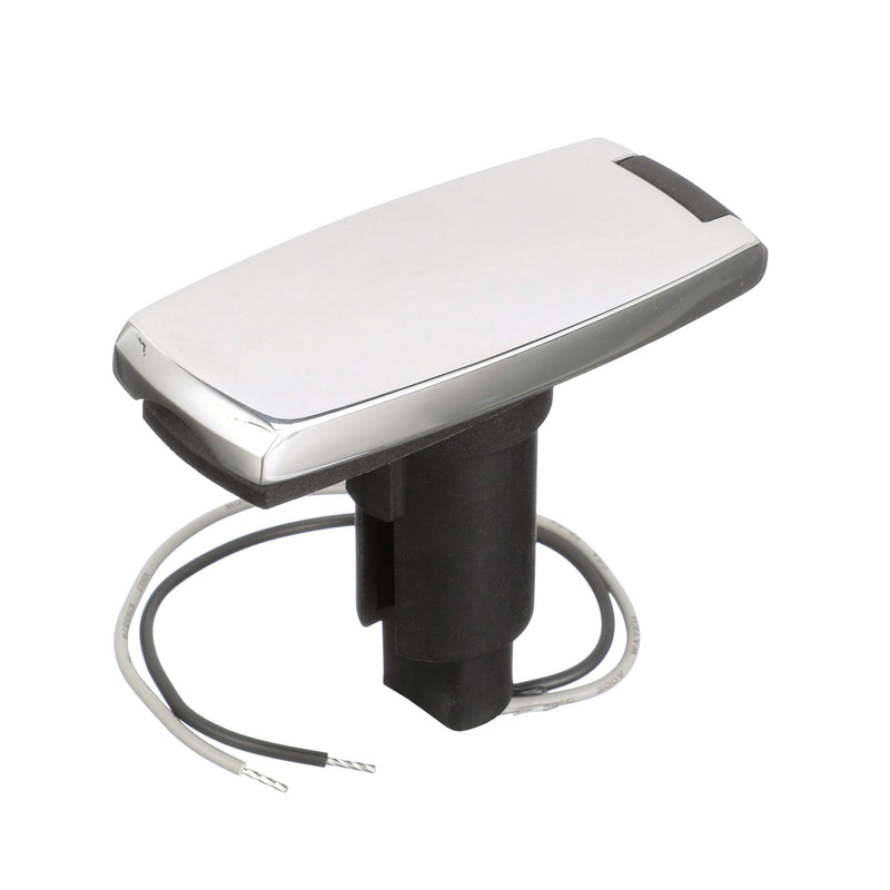Attwood 910V2SS-7 LightArmor™ 910V Series Rectangle Plug-in Light Base — for All-Around Pole Light, 2-Pin, Black Stainless Cover One size