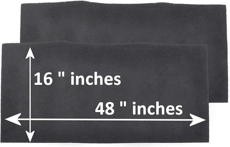 Breathe Naturally Universal Cut To Fit Activated Carbon Air Filter - Replacement Charcoal Air Filters - Carbon Filter Sheet for Air Purifier, Vent Filters & More - Made in USA (Pack of 2, 16x48) 2 Pack