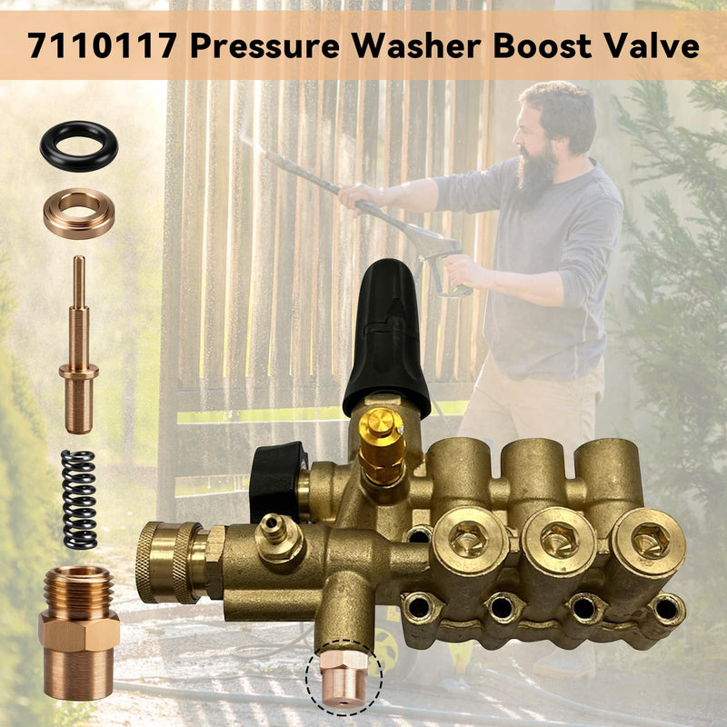 7110117 Pressure Washer Boost Valve Replacement - Compatible with Simpson OEM, AAA & FNA Group Pressure Washer Pumps - High-Performance Pressure Boosting Valve Kit