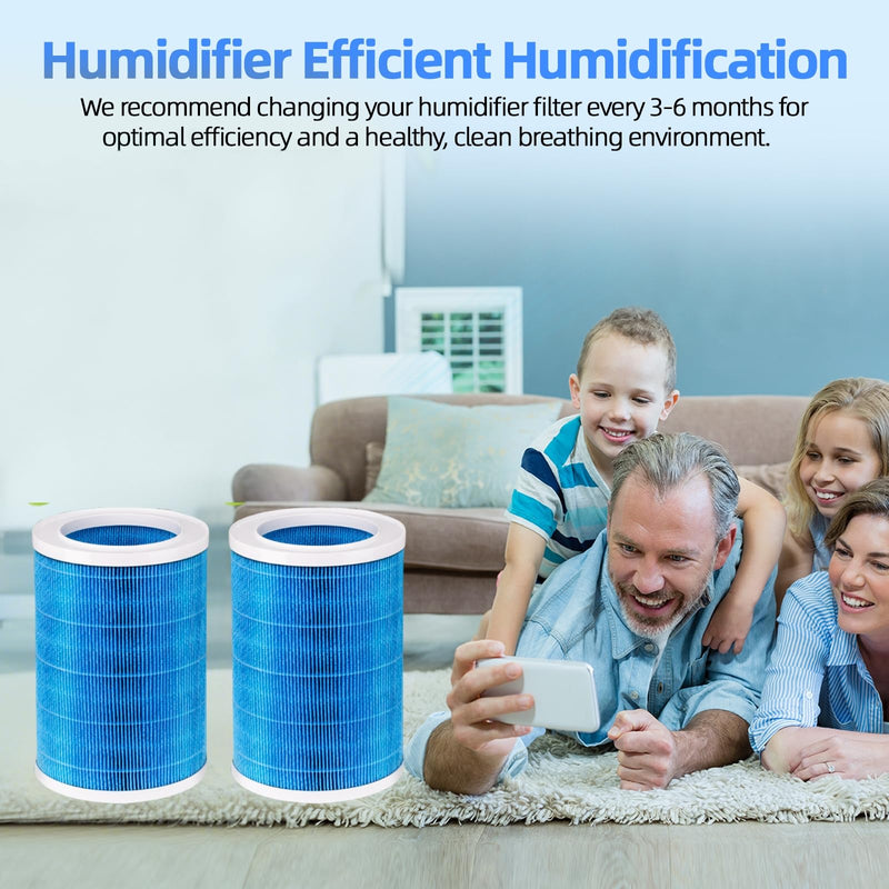 Aiskaer Humidifier Replacement Filter Compatible with Lamon MistZero/MistZero B/MistZero S and Compatible with Mifasol 5L Evaporative Humidifier, Evaporative Washable Humidification Filter,2-Pack