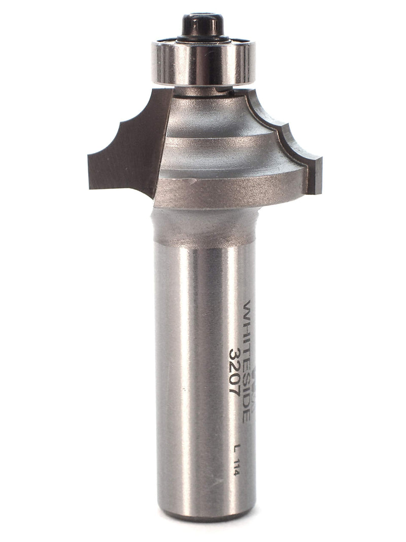 Whiteside Router Bits 3207 Double Round Bit with 5/32-Inch Radius, 1-1/8-Inch Large Diameter, 1/2-Inch Cutting Diameter and 1/2-Inch Shank