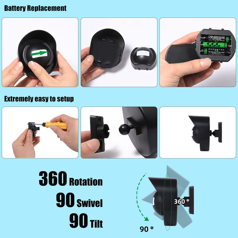 Driveway Alarm-328ft Long Range Wireless Driveway Alarm Weatherproof Outdoor Motion Sensor&Detector Security Alert-Protect Outdoor/Indoor Property-1 Receiver and 4 Sensors-38 Chimes waterproof 4-1 - NewNest Australia