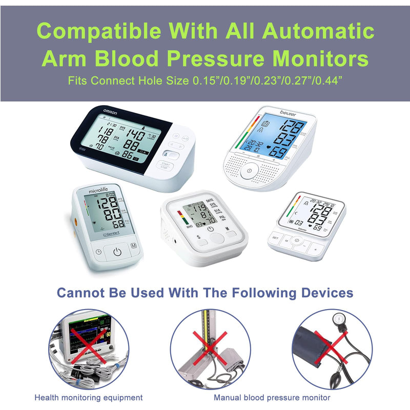 Replacement Extra Large Cuff for Omron BP Monitors 22-52CM Big Arm - Adjustable XL Blood Pressure Cuff, Includes 4 Universal Interface, Blood Pressure Monitors Large Cuff Compatible