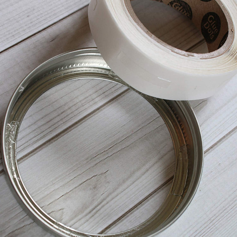 Glue Dots Double Sided Adhesive Permanent Glue Lines, 1'', Clear, Roll of 200