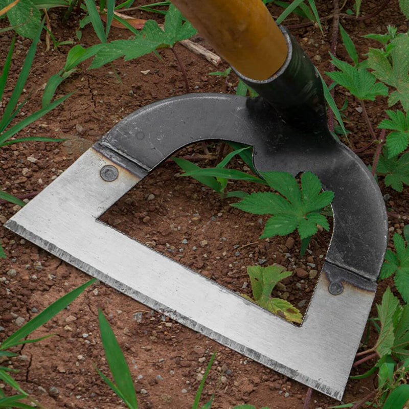 Hollow Garden Hoe Small Hoe Garden Tool Carbon Steel Farm Tool for Weeding Soil Loosening and Cultivating, 8.38X5.51 Inches 21.3x14cm hollow