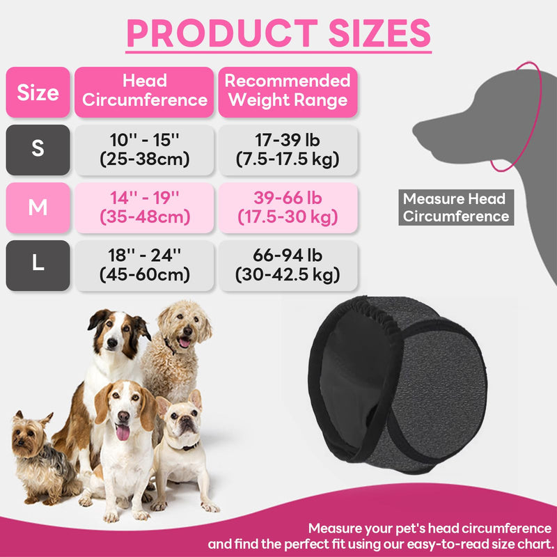 Dog Ear Muffs Noise Protection, Comfortable, Stress-Reducing Design, Perfect for Noise Reduction, Water Protection & Anxiety Medium Gray