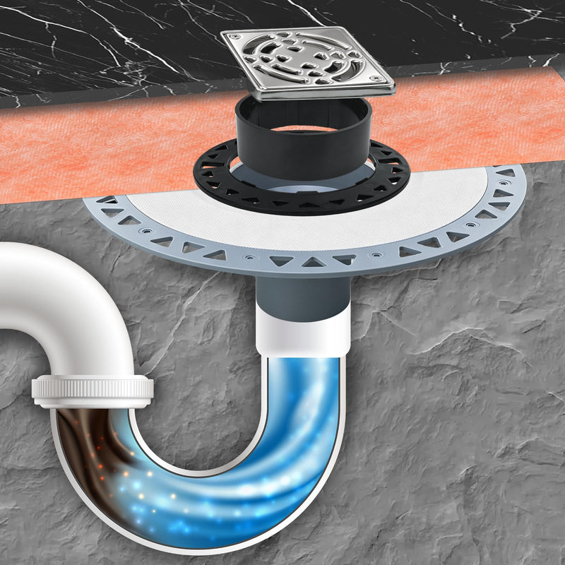 Shower Drain Kit with Integrated Bonding Flange