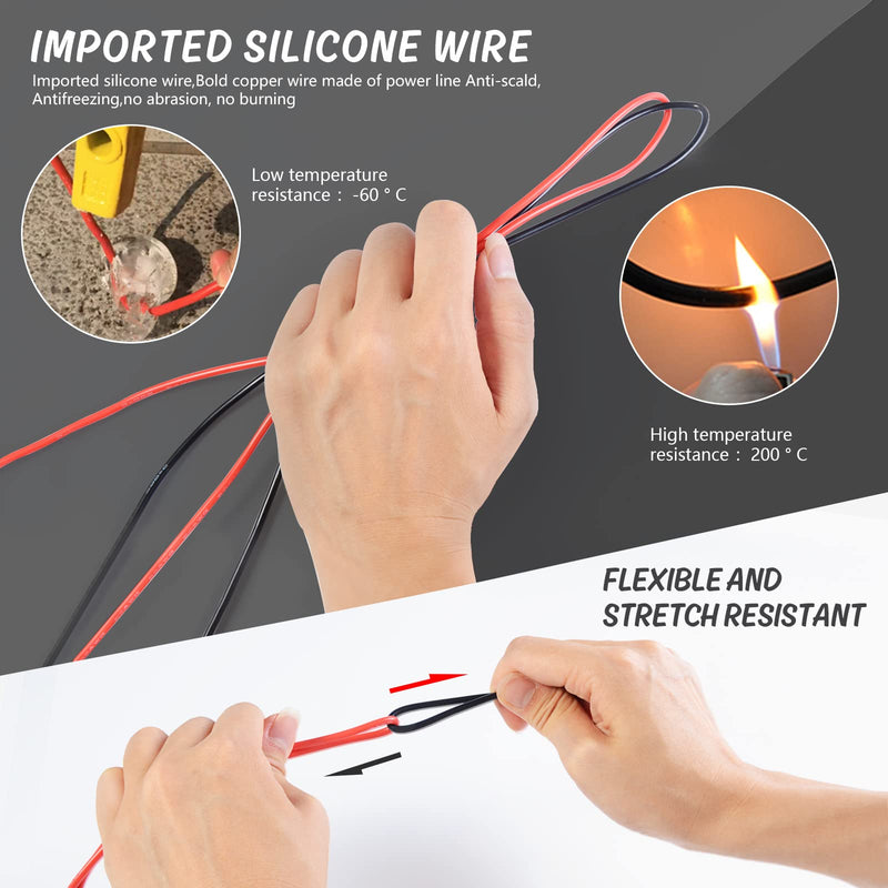 Electrical Multimeter Test Leads Set with Alligator Clips Test Hook Test Probes Lead Professional Kit 1000V 10A CAT.II dm-0509