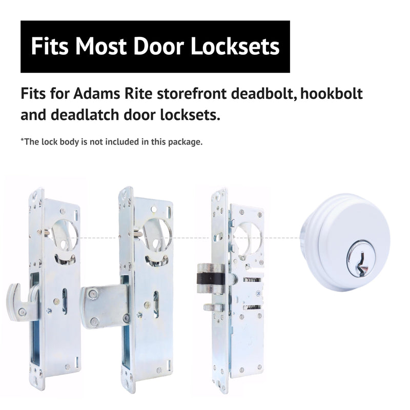 elox Storefront Zinc Mortise Cylinders for Adams Rite Commercial Storefront Door Lock 2 Pairs of KA (aka: Key Aliked or Matching Keys) Packed in Aluminum Finish