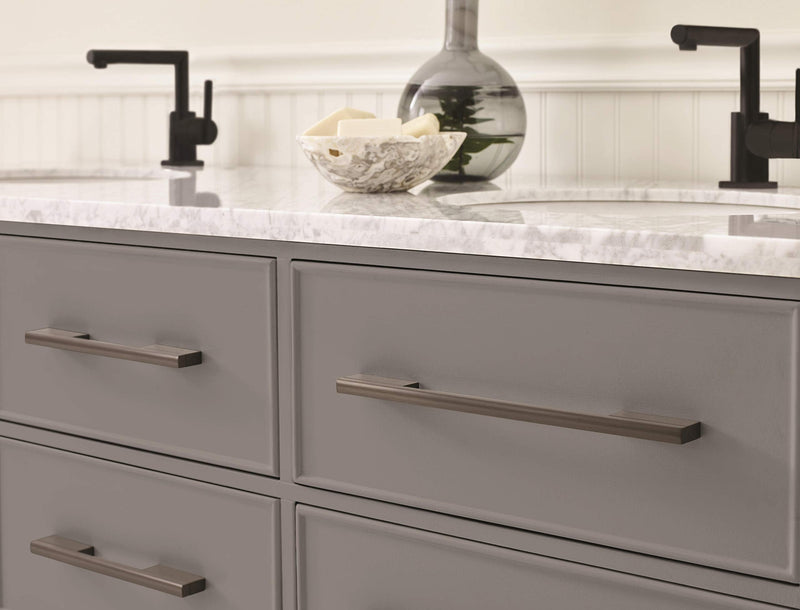 Amerock | Cabinet Pull | Black Brushed Nickel | 6-5/16 inch (160 mm) Center to Center | Separa | 1 Pack | Drawer Pull | Drawer Handle | Cabinet Hardware 6-5/16 in. Center-to-Center