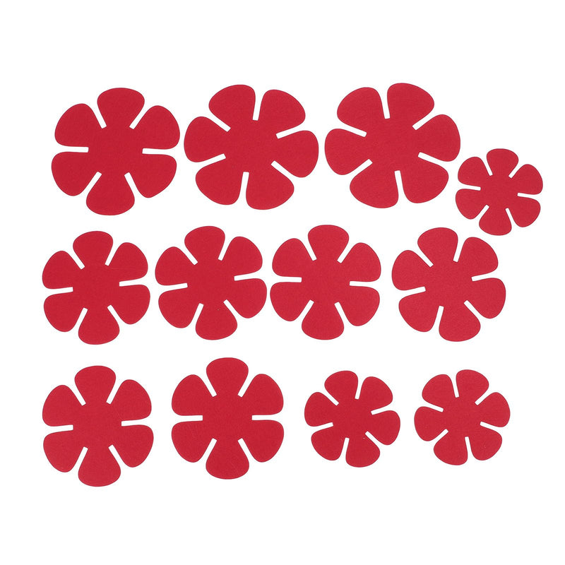Pot Pan Protectors, Set of 12 and 3 Different Sizes, Larger & Thicker Felt Pan Protector Pads, Pot Divider Pads for Stacking and Protecting Your Cookware, Also Suitable for (Red) Red