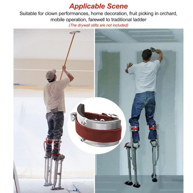 Luqeeg 2 Pcs Drywall Stilts Straps, Leg Band Straps with Adjustable Size, Replacement Part for Stilts, Adjustable Drywall Foot Band Straps Kit for Street Performance, High Wall Painting