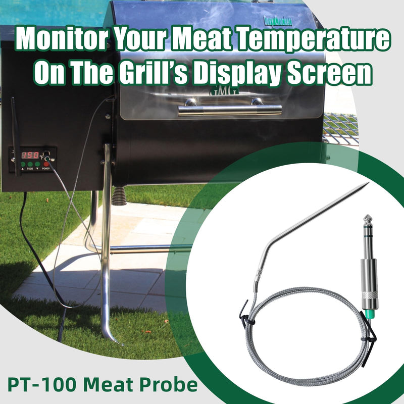 PT-100 Meat Temperature Probe Replacement Parts for Green Mountain Daniel Boone Choice, Jim Bowie Choice and Davy Crockett Wood Pellet Grill Smokes, Meat Probe Fits for GMG All Choice 110v Models