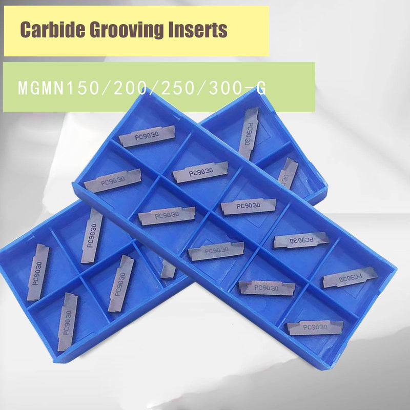 13pcs Lathe Grooving Tool Holder Grooving Cut-Off Tool Holder MGEHR1212-2 with 11pcs MGMN200-G Indexable Carbide Grooving Inserts(MGEHR1212-2+MGMN200) MGEHR1212-2+MGMN200