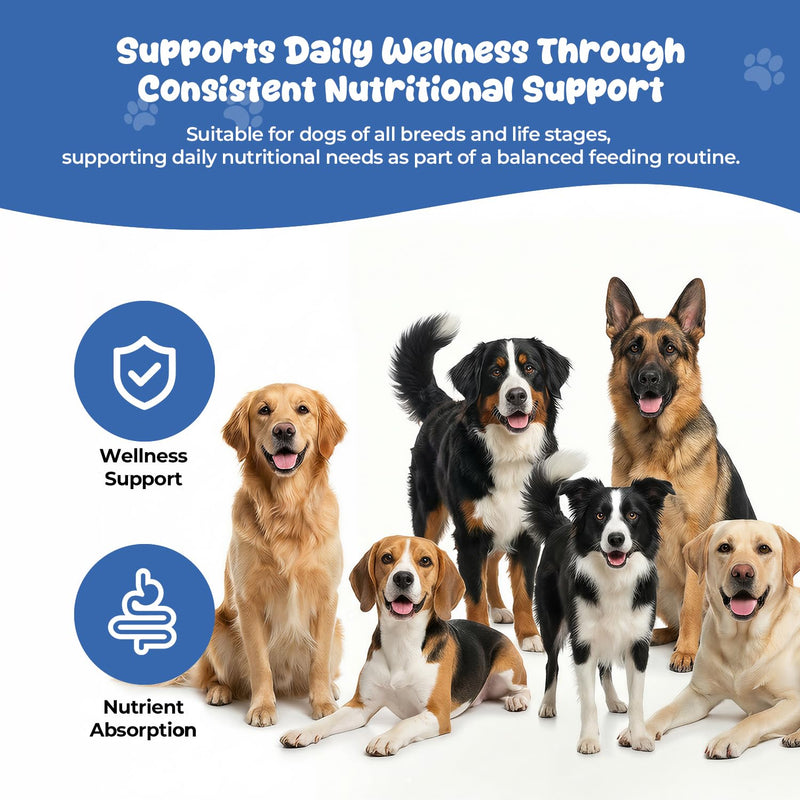 Taurine Powder Supplement for Dogs, Amino Acid Support for Heart Health & Muscle Function, Easy-to-Mix Canine Nutrition Powder