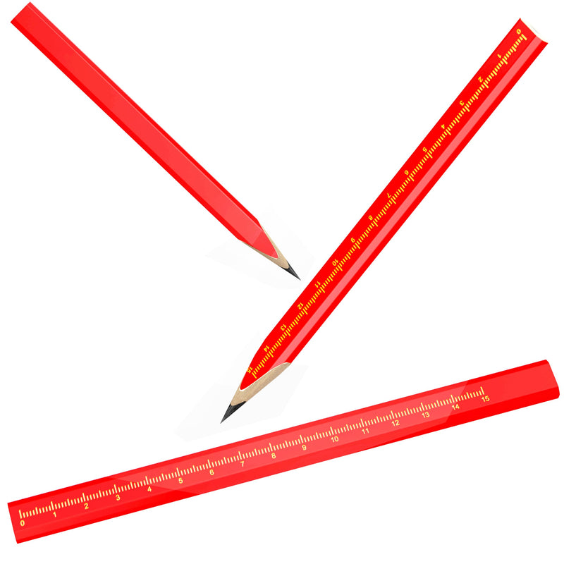 RONDURE 25-Pack Carpenter Pencils for Construction Woodworking Precise Markings -Contractor Framing Pencil (25 pcs)