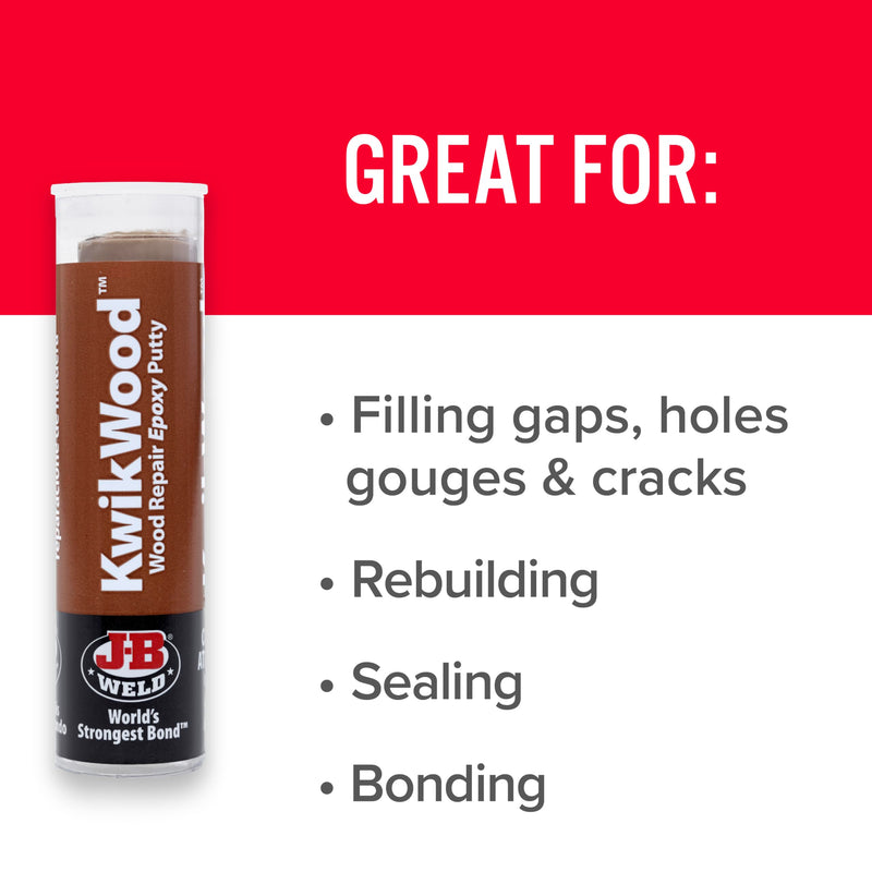J-B Weld Tan KwikWood Wood Repair Epoxy Putty, 1 oz. Stick 3.5 inch