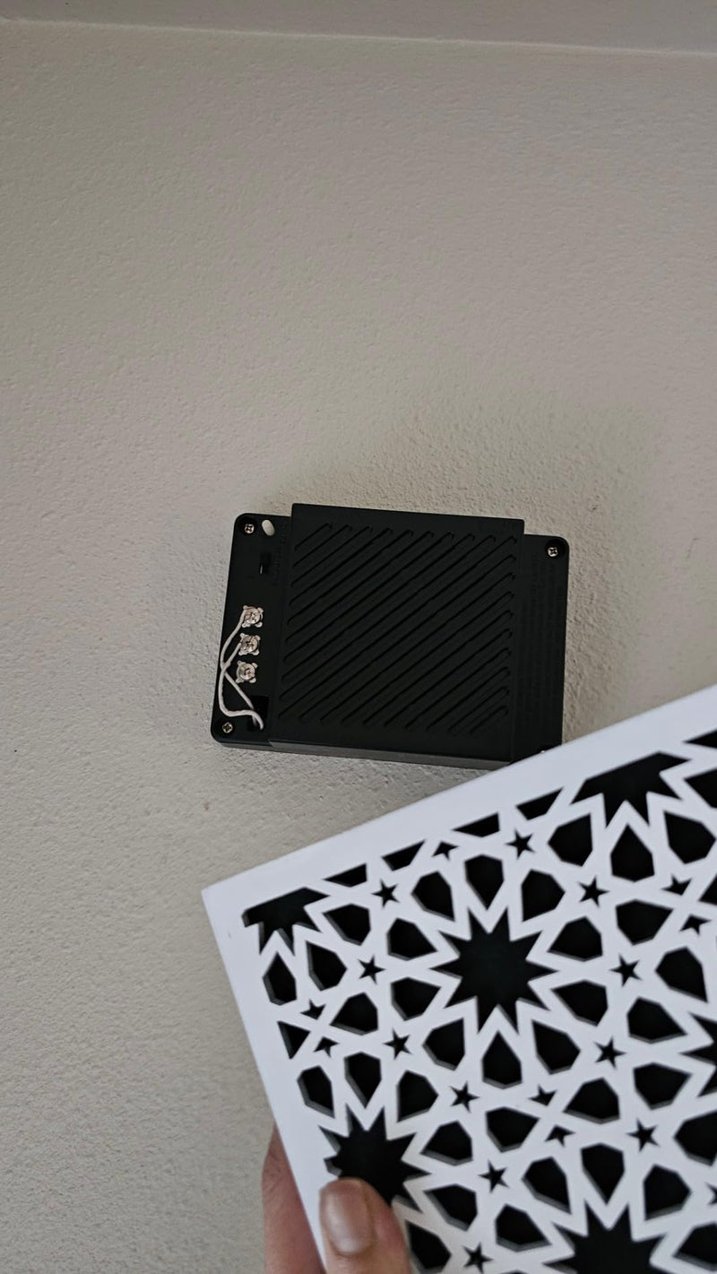 GRAUES Doorbell Cover | modern design door chime covers decorative | wooden doorbell cover box only (9.84” x 7.87” x 3.15”) large seize (9.84” x 7.87” x 3.15”)