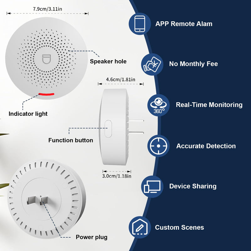 150W Wireless Security System for House, WiFi Door/Window Sensors Alarm System kit, Motion Detectors with Instant App Alerts NO Monthly Fees