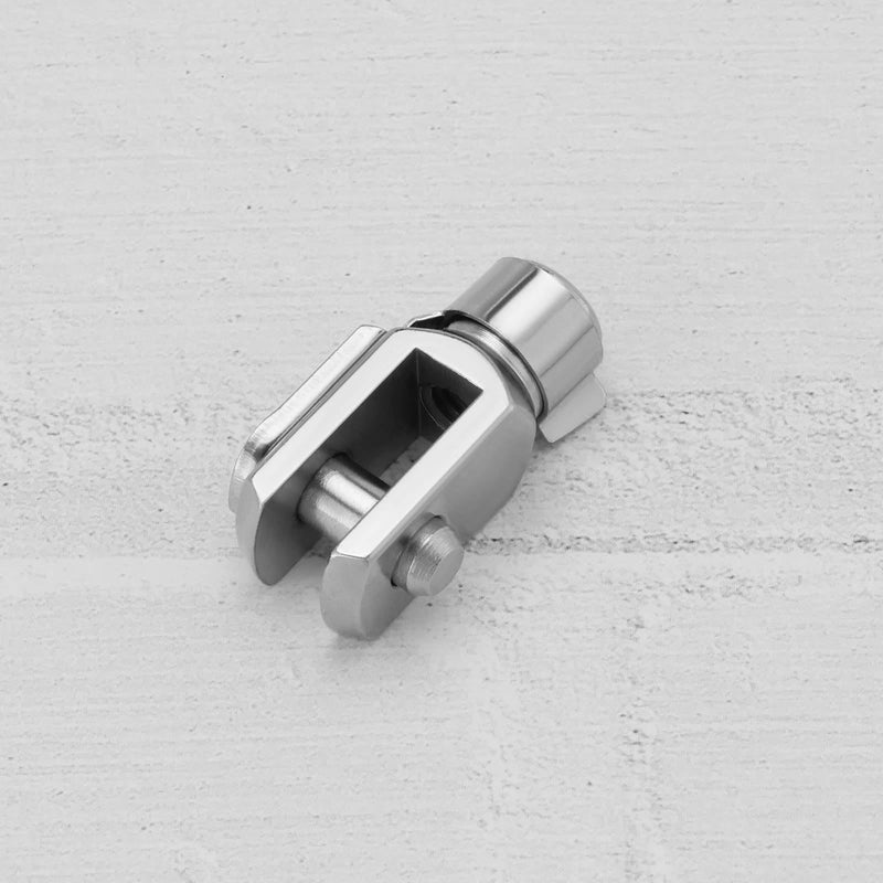 2Pcs M6x1 Thread 32mm Length Air Cylinder Rod Clevis End Clevis Fork End Yoke Joint with Spring Pin Steel Zinc Plated Y Connector for Electronic Automatic Equipment