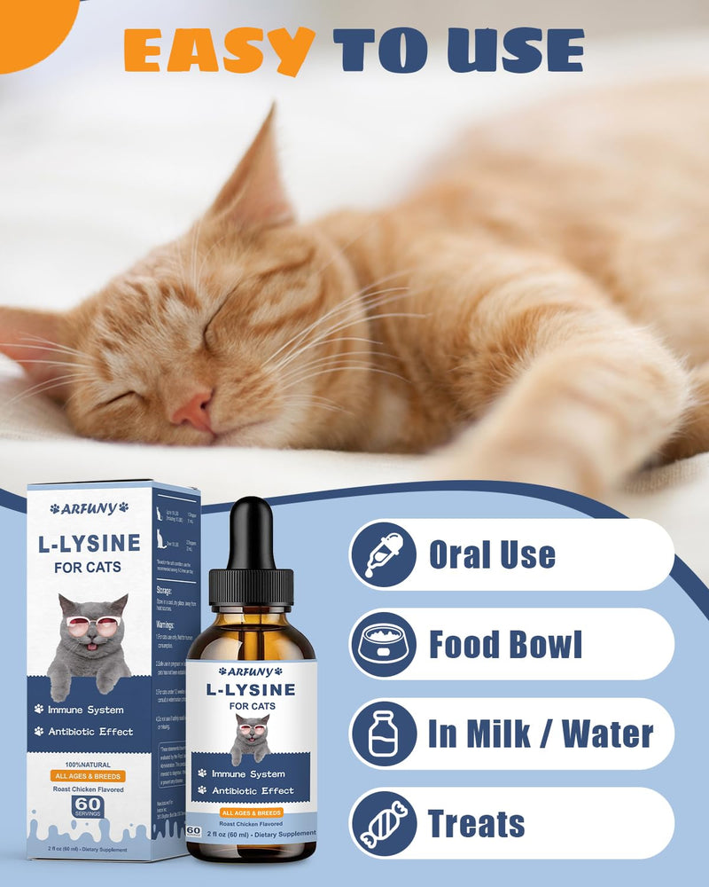 Lysine for Cats and Hairball Treatment for Cats - Support Immunity, Respiratory Health - Hairball Remedy- Promote Healthy Digestion - Roast Chicken & Cat Grass Flavor, for All Ages & Breeds