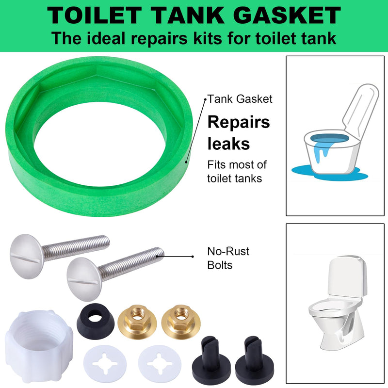 3'' Toilet Tank to Bowl Coupling Kit for American Standards Toilet Part Champion 4 AS738756-0070A,Toilet Tank Bolts Parts Kit Tank to Bowl Gasket Kit for Most 3'' Flush Valve Opening Tanks,with wrench Washer & Bolt Kit with wrench