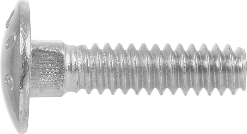 Hillman, 3/16 x 1-1/2-Inch, Zinc 239976 Carriage Bolt, Steel, Plated, Silver, 100-Pack