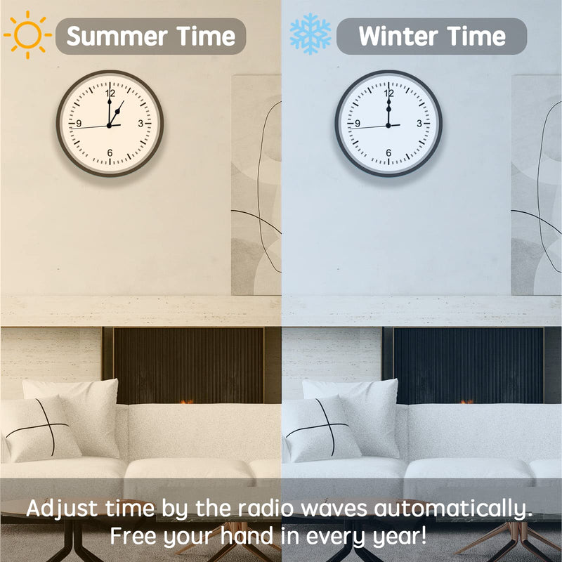 DEEWISH Radio Clock Mechanism DIY, 0.67 inch(17mm) Axis Length WWVB Radio Electric Controlled Clock, Repair Wall Clock Clockwork with 2 Set Clock Hands