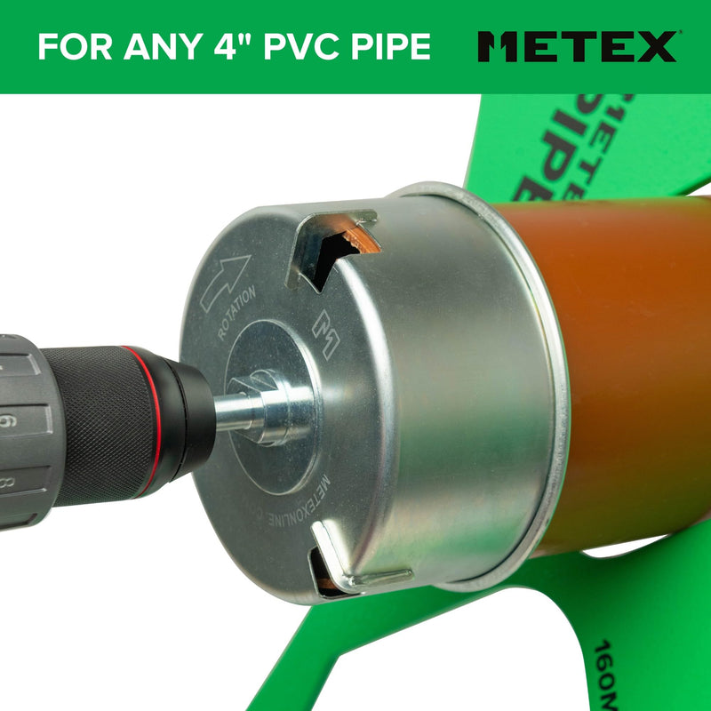 Chamf Deburring Tool 4 1/3"/110mm PVC Plastic Soil Drainage Pipe Chamf Works Easily Mounted On A Power Drill. Applies Industry Standard 15 Degree Chamfer in 15 Seconds.