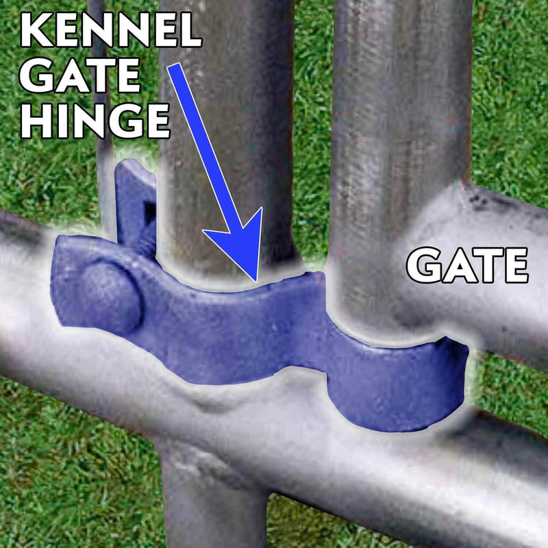 Jake Sales 1-3/8" Chain Kennel Hinge - 2 Pack: Galvanized Steel, Powder Coated, Frame Mount 1-3/8" - 2 Pack