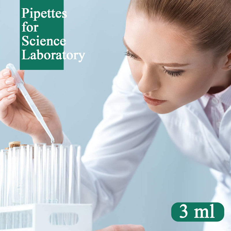moveland 25PCS 3ML Plastic Dropper Pipettes, Disposable Eye Dropping Pipettes for Essential Oils, Home Use, Science Class, Lab Experiments, DIY Art