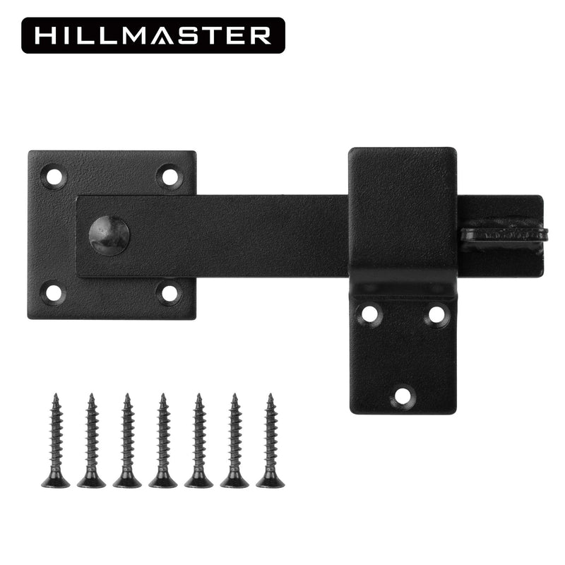 Sturdy 6" Farm Flip Fence Gate Latch, Barn Door Lock Flip Latch Hardware, Rustic Gate Lock for Cabinet, Shed, Sliding Doors, Matte Black 6in