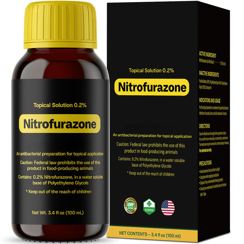 Treatment for Horses, Nitrofurazone, Natural Equine Wound Care,100ml