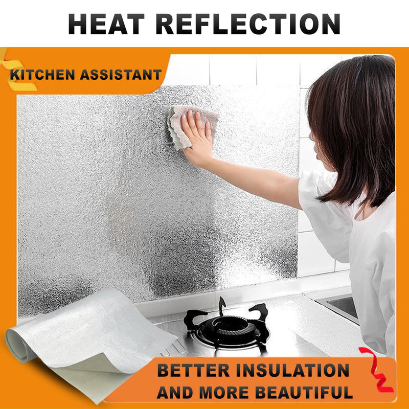 Aluminized exhaust heat shield 24'' X 24'' for wall behind grill 2000 Degrees High Temp Protection Material Thermal Barrier Blanket Mat 24'' X 24''
