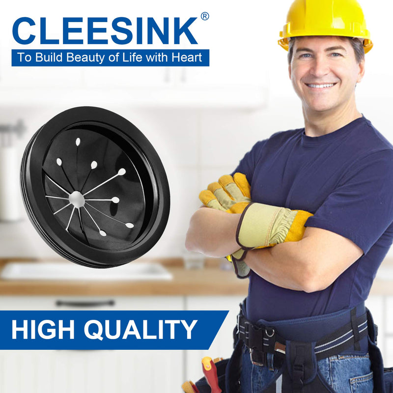 Garbage Disposal Splash Guard Collar Sink Baffle, Food Waste Disposer Parts Accessories, 3-1/8 Inch Multi-function Drain Plugs for Garbage Disposals by CLEESINK 3.125 inch Black