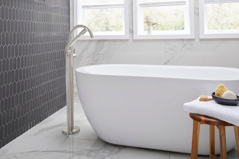 Gerber Floor Mount Tub Filler Handshower Elbow Adapter, D300140BN Brushed Nickel