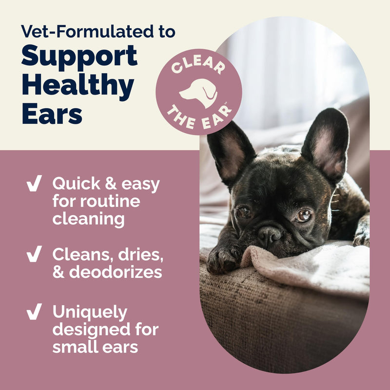 VETNIQUE Oticbliss Advanced Cleaning Ear Wipes for Dogs & Cats for Odor Control, Dirt and Wax Removal with Soothing Aloe Vera, Drying Agent and Vitamin E, Clear the Ear 100ct Wipes Animal Print