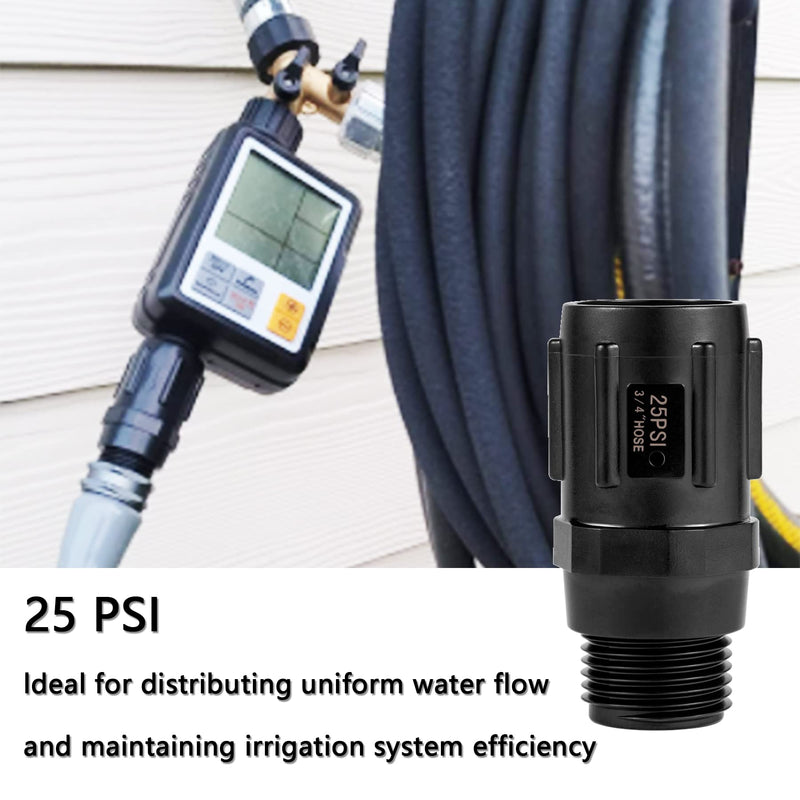 2pcs Garden Hose Pressure Regulator 25 PSI, 3/4" FHT × 3/4“ MHT, Pressure Reducer, Great for Drip Irrigation System Distributing Regulator drip Irrigation Parts emitters for drip line 2 Pack