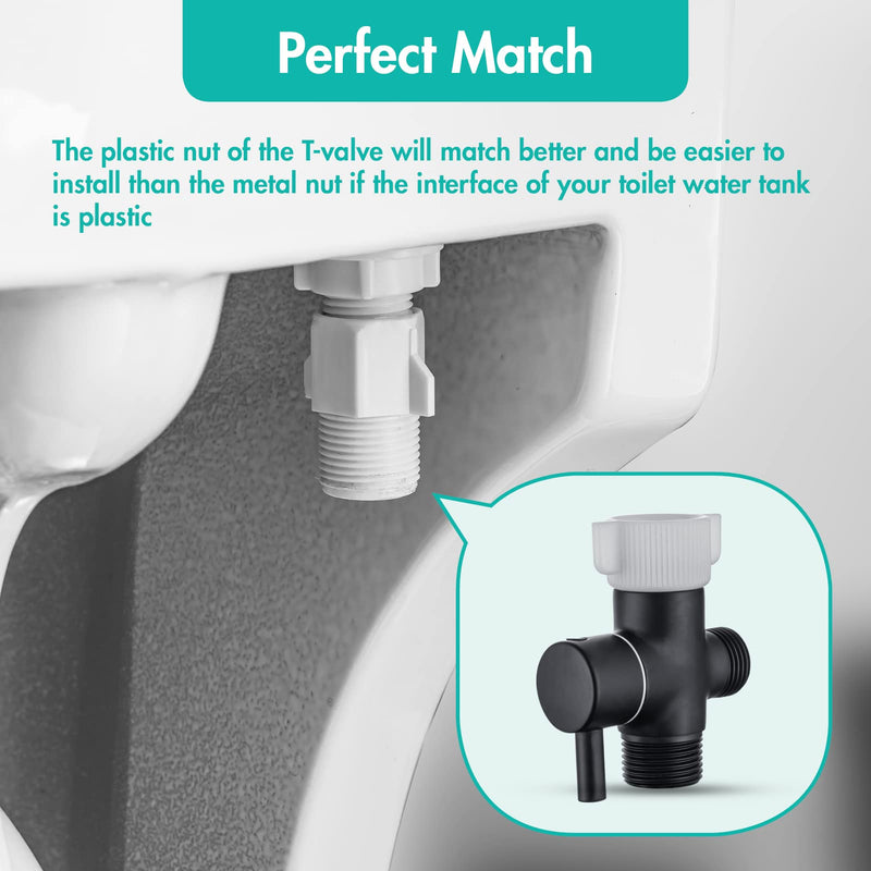 BARROCK Handheld Bidet Sprayer for Toilet, Stainless Steel Metal Made Baby Cloth Diaper Spraying Kit, Bathroom Toilet Bidet Attachment Set for Bathing Pets and Feminine Hygiene, Matte Black 1