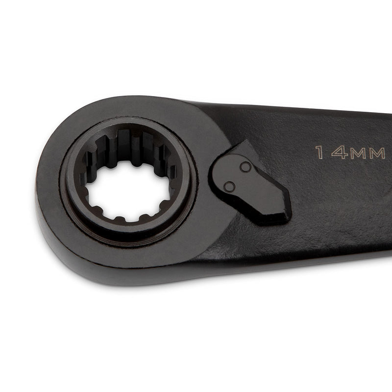 Crescent 2 Piece X6 4-in-1 Black Oxide Spline Ratcheting Metric Wrench Set - CX6DBM2
