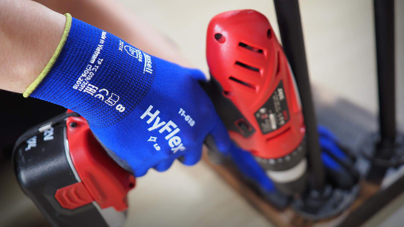 Ansell HyFlex 11-618 Nylon Light Duty Multi-Purpose Glove with Knitwrist 9 (L)