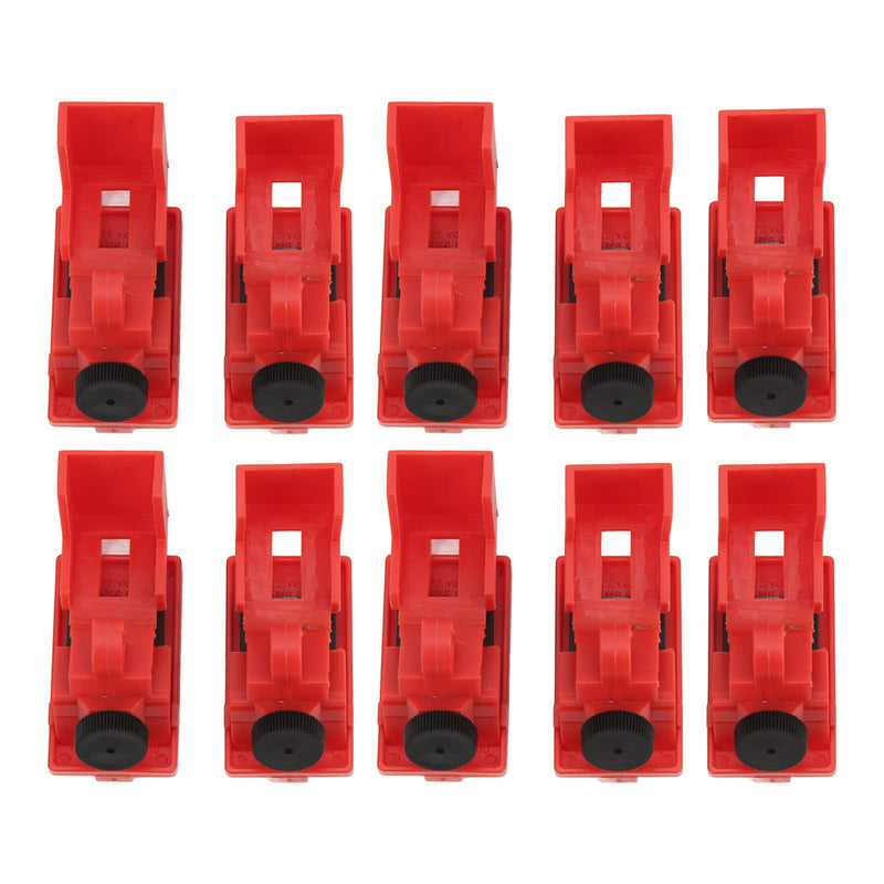 10PCS Circuit Breaker Lockout Device Clamp On Power Switch Lock Engineering Plastic Single Pole Breaker Lock Out Device for Less 16.5mm Handle