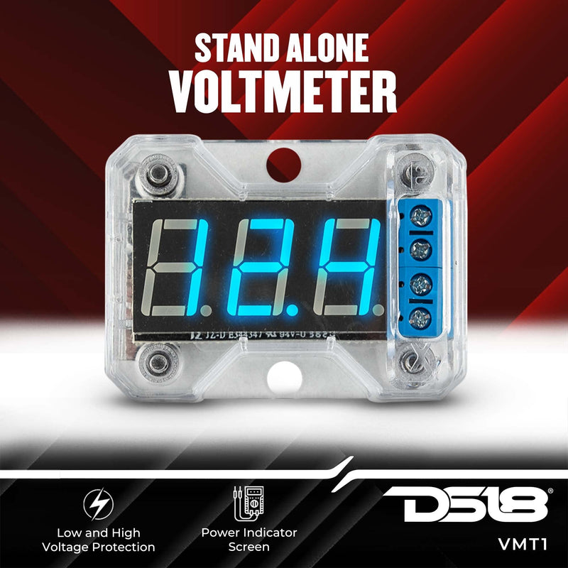 DS18 VMT1 Stand Alone Volt Meters - Reliable Voltmeter - Voltage Protection for Your Car
