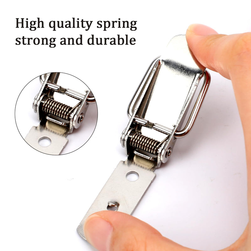 90 Degree Tool Box Hood Locks Latches, Stainless Steel Box Latch Toggle Catch Lock, Cabinet Latch Hardware Corner Latch, Generic 90 Degree Latch for Box Cabinet Door Barn(4 Sets) No lock hole